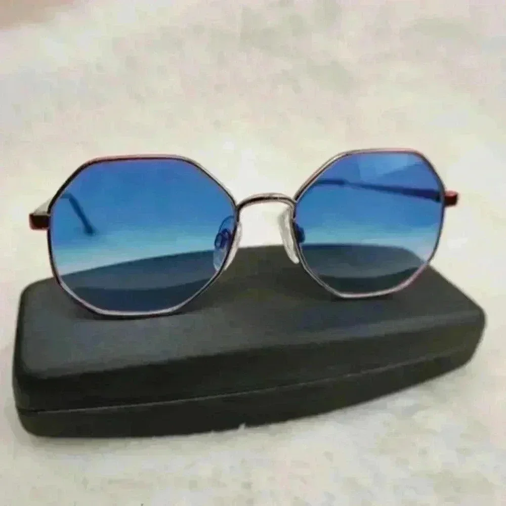 Vintage Menrad 70s Designer sunglasses authentic blue/ rose gold (from Germany)